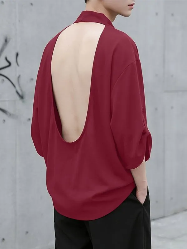 Men's Deconstructed Backless Long Sleeve Shirt SKUL55299 sold by Incerunmen product image thumbnail 2