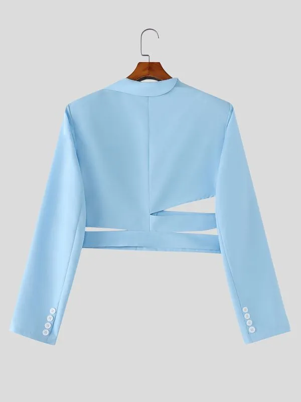 Men's Deconstructed Cutout Lace Up Casual Blazer SKUL52934 sold by Incerunmen product image thumbnail 5