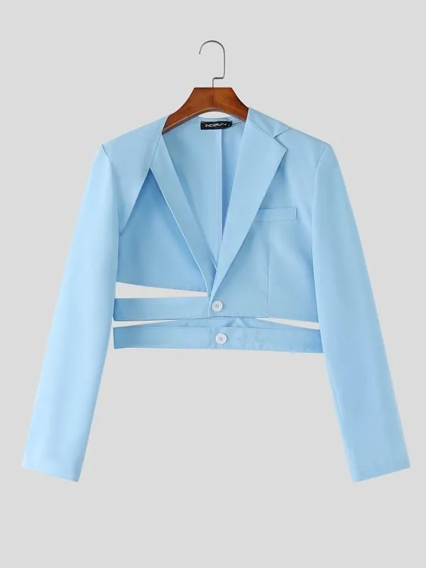 Men's Deconstructed Cutout Lace Up Casual Blazer SKUL52934 sold by Incerunmen product image thumbnail 4