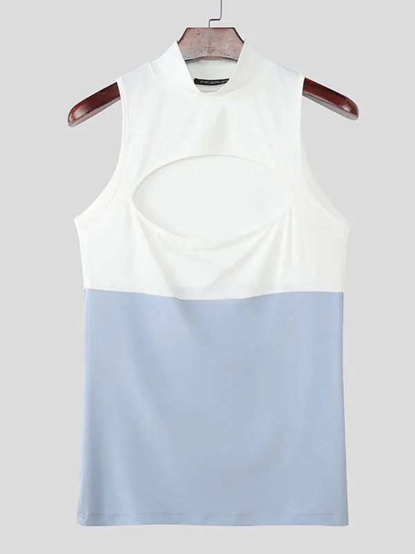 Men's Chest Cut Design Contrast Color Tank SKUL51922 sold by Incerunmen product image thumbnail 4