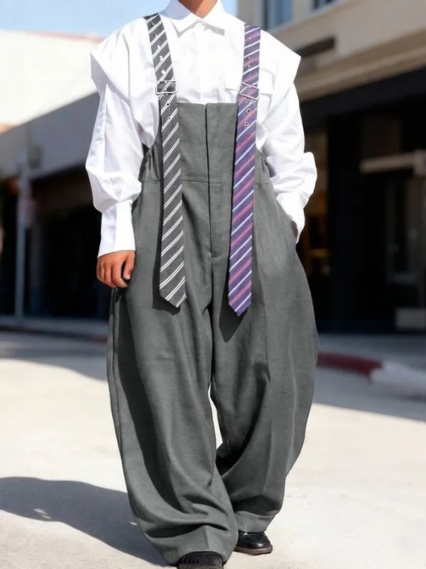 Men's Striped Tie Patchwork Jumpsuit SKUL50133 made by Incerunmen