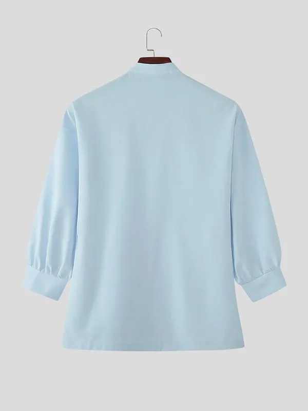 Men's Solid Color Chinese Knot Tie Shirt SKUL53013 sold by Incerunmen product image thumbnail 5