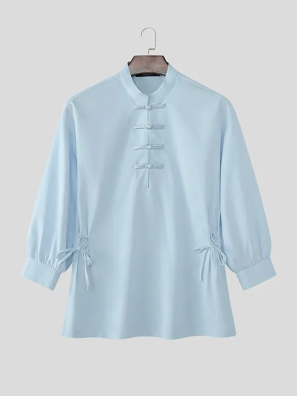 Men's Solid Color Chinese Knot Tie Shirt SKUL53013 sold by Incerunmen product image thumbnail 4