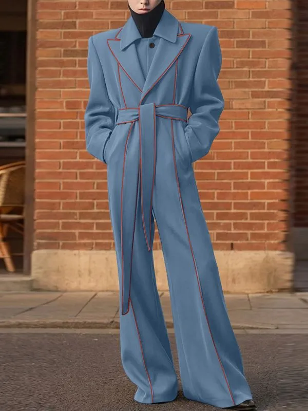 Men's Contrast Line Oversized Jumpsuit SKUL50114 sold by Incerunmen product image thumbnail 2