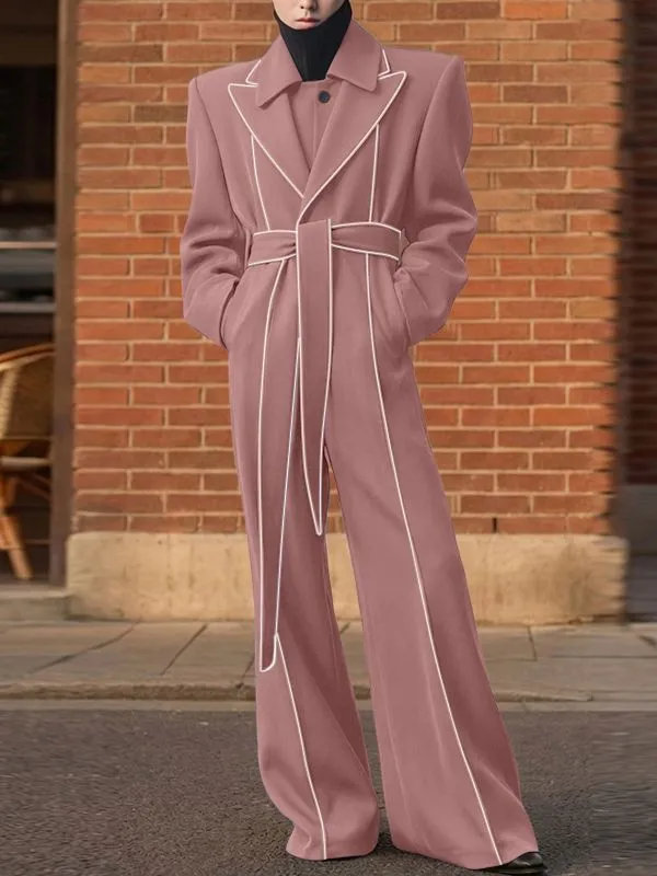 Men's Contrast Line Oversized Jumpsuit SKUL50114 sold by Incerunmen product image thumbnail 3