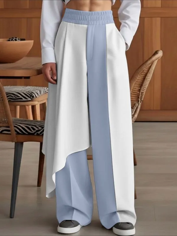 Men's Ruffle Hem Contrast Color Casual Pant SKUL53016 sold by Incerunmen product image thumbnail 2