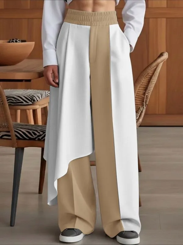 Men's Ruffle Hem Contrast Color Casual Pant SKUL53016 sold by Incerunmen product image thumbnail 3