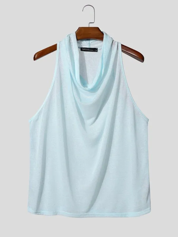 Men's Solid Color Draped Neck Tank SKUL55201 sold by Incerunmen product image thumbnail 4