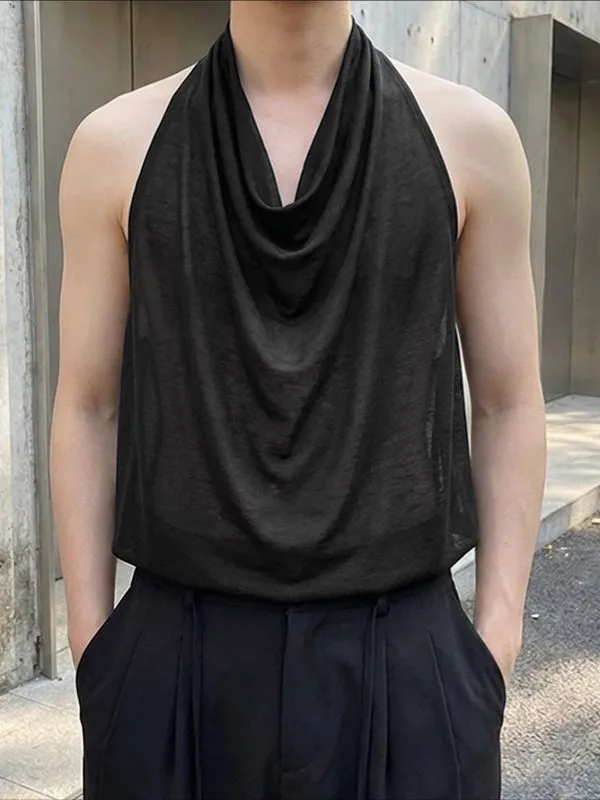 Men's Solid Color Draped Neck Tank SKUL55201 sold by Incerunmen product image thumbnail 2