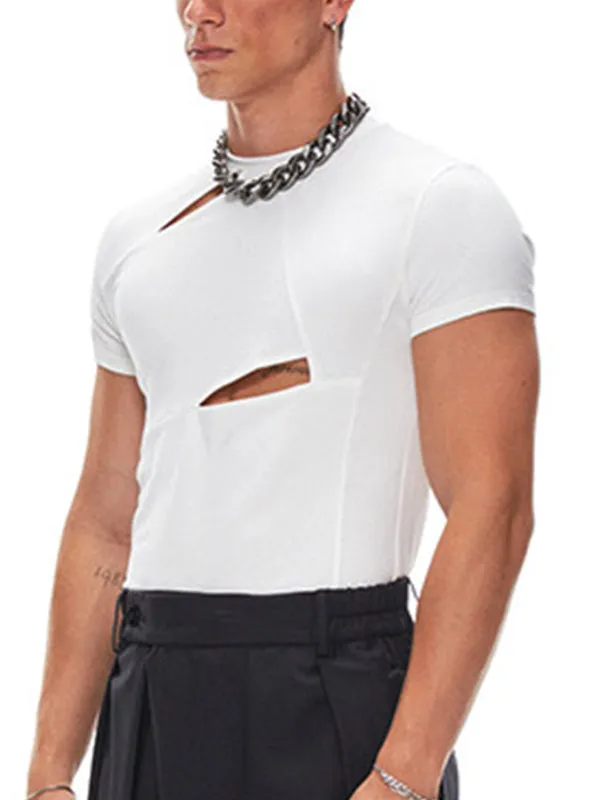 Men's Cut Out Design Short Sleeve T-shirt SKUL54436 sold by Incerunmen product image thumbnail 4
