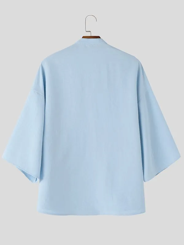 Men's Solid Color Batwing Sleeve Shirt SKUL59998 sold by Incerunmen product image thumbnail 5