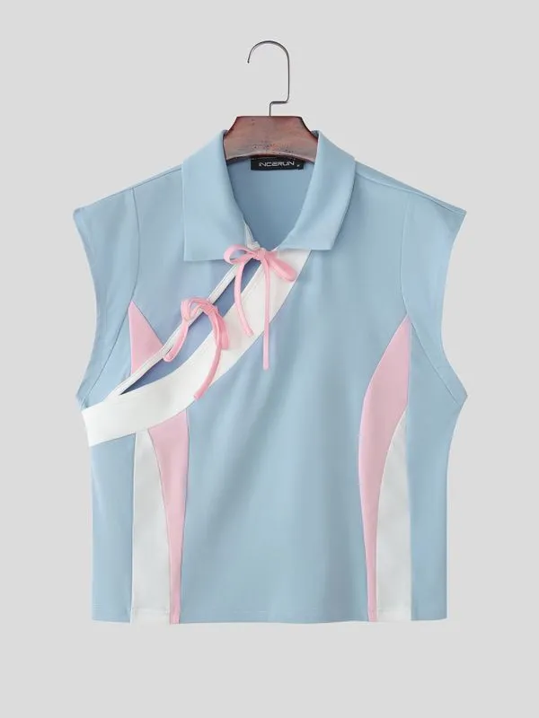 Men's Color Block Tie Casual Tank SKUL54458 sold by Incerunmen product image thumbnail 4