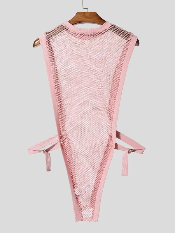 Men's Deconstructed Sheer Mesh Irregular Hem Waistcoat SKUL54030 sold by Incerunmen product image thumbnail 5