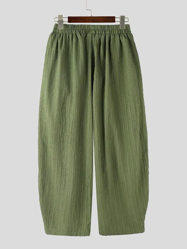 Men's Solid Color Textured Wide Leg Casual Pant SKUL56225 sold by Incerunmen product image thumbnail 5