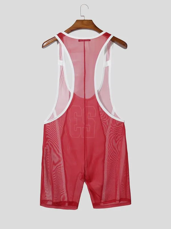 Men's Number Print Sheer Bodysuit SKUL53026 sold by Incerunmen product image thumbnail 5