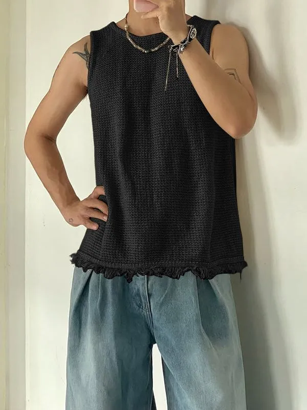 Men's Avant-Garde Split Back Textured Tank SKUL54717 sold by Incerunmen product image thumbnail 5