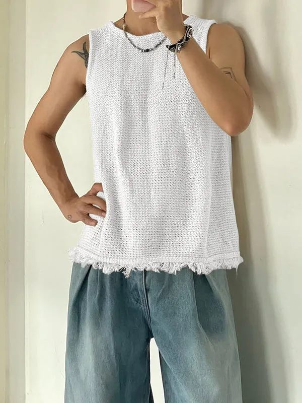 Men's Avant-Garde Split Back Textured Tank SKUL54717 sold by Incerunmen product image thumbnail 3