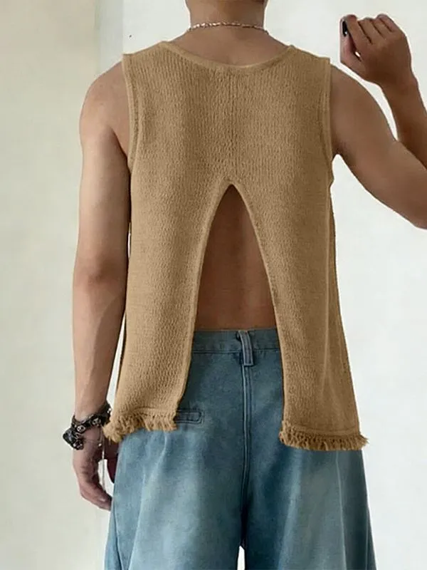 Men's Avant-Garde Split Back Textured Tank SKUL54717 sold by Incerunmen product image thumbnail 2
