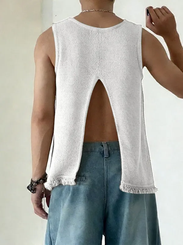 Men's Avant-Garde Split Back Textured Tank SKUL54717 sold by Incerunmen product image thumbnail 4