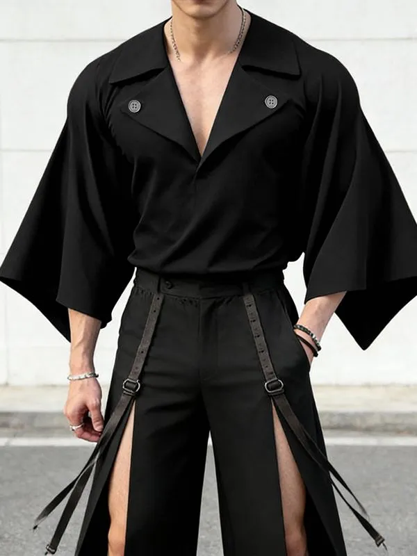 Men's Avant-Garde Deep V-Neck Dramatic Bell Sleeves Shirt SKUL51934 sold by Incerunmen