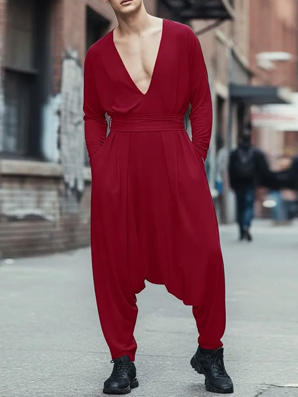 Men's Solid Color Deconstructed Harem Jumpsuit SKUL51257 sold by Incerunmen product image thumbnail 2