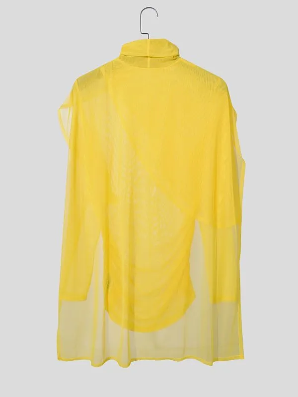 Men's Sheer Shawl Patchwork Long Sleeve T-shirt SKUL57164 sold by Incerunmen product image thumbnail 5