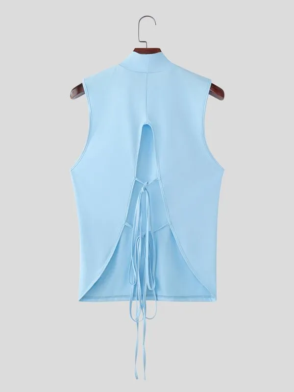 Men's Tie Back Deconstructed Tank SKUL57668 sold by Incerunmen product image thumbnail 5