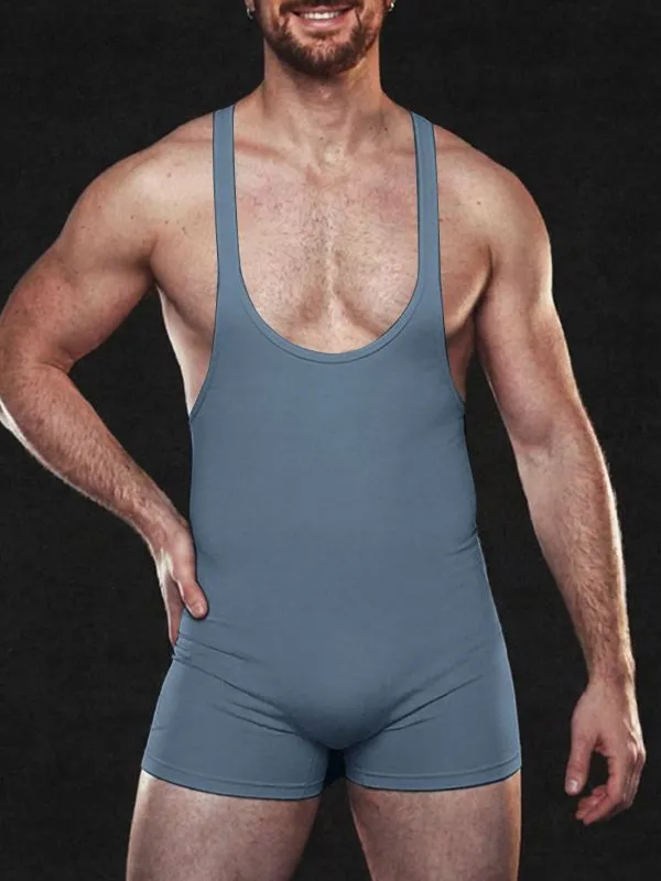 Men's Deconstructed Cross Backless Bodysuit SKUL57117 sold by Incerunmen product image thumbnail 3