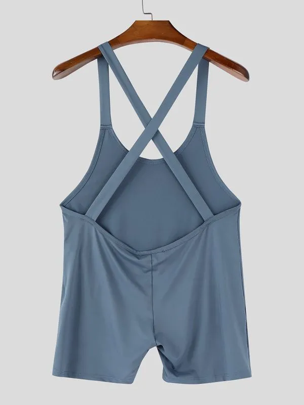 Men's Deconstructed Cross Backless Bodysuit SKUL57117 sold by Incerunmen product image thumbnail 4