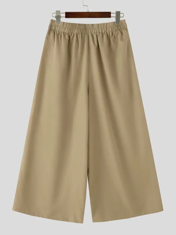 Men's Japanese Harajuku Side Ribbon Tie-Knot Pleated Extreme Wide-Leg Palazzo Pant SKUL66975 sold by Incerunmen product image thumbnail 5