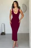 Lucinda Midi Dress - Burgundy sold by Babyboo Fashion