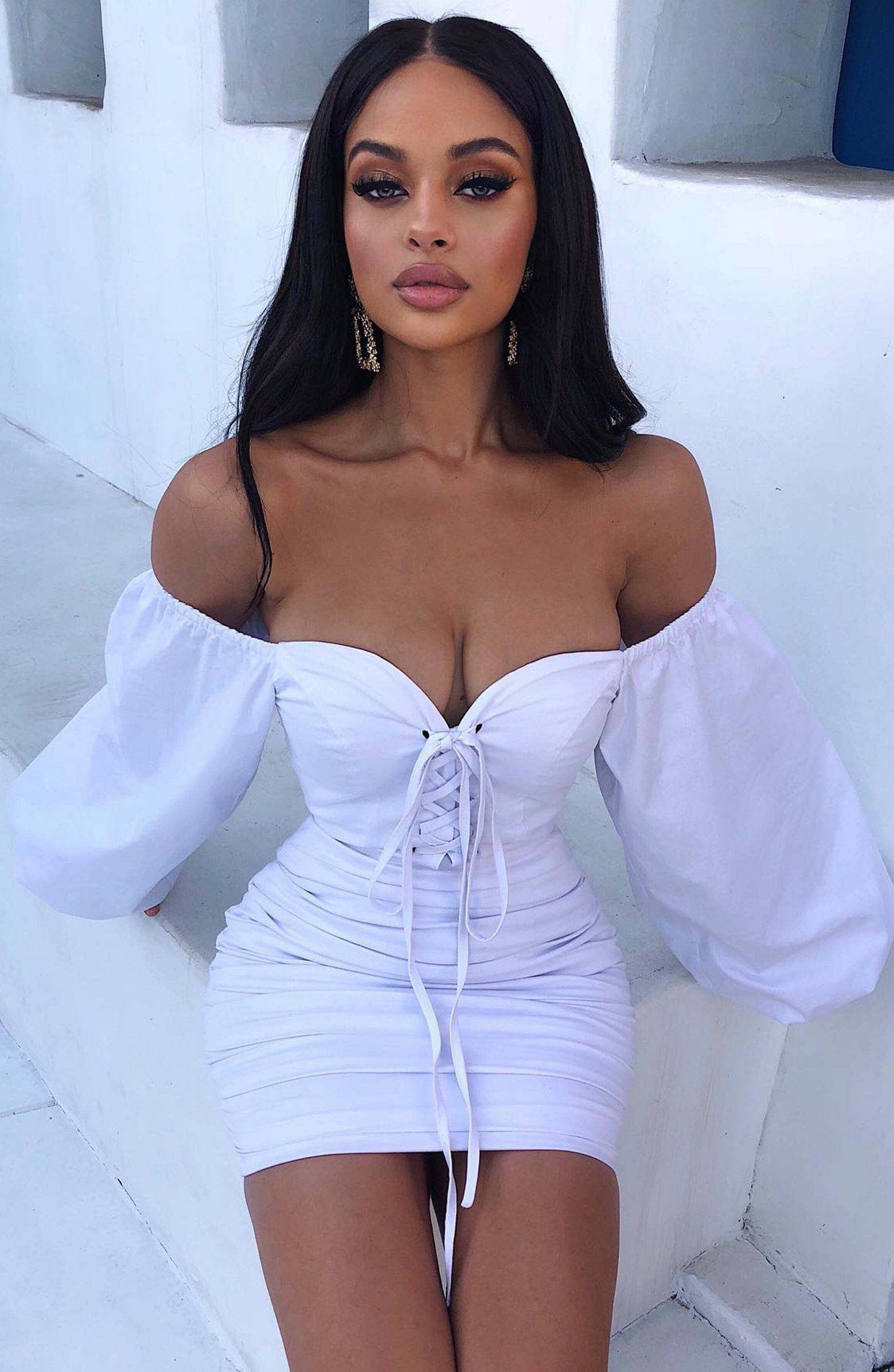 Tiffany Mini Dress - White sold by Babyboo Fashion product image thumbnail 3