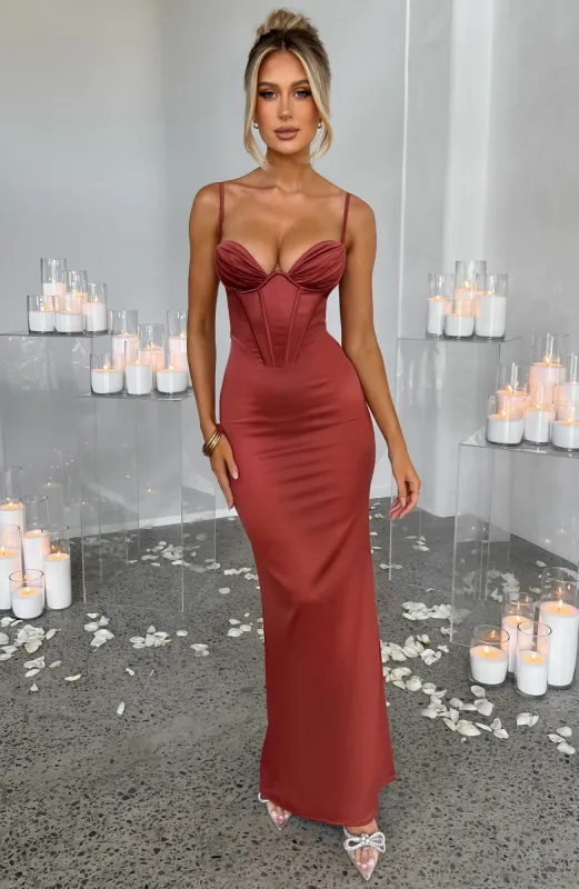 Onika Maxi Dress - Rust sold by Babyboo Fashion