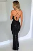 Nessa Maxi Dress - Black Sparkle sold by Babyboo Fashion