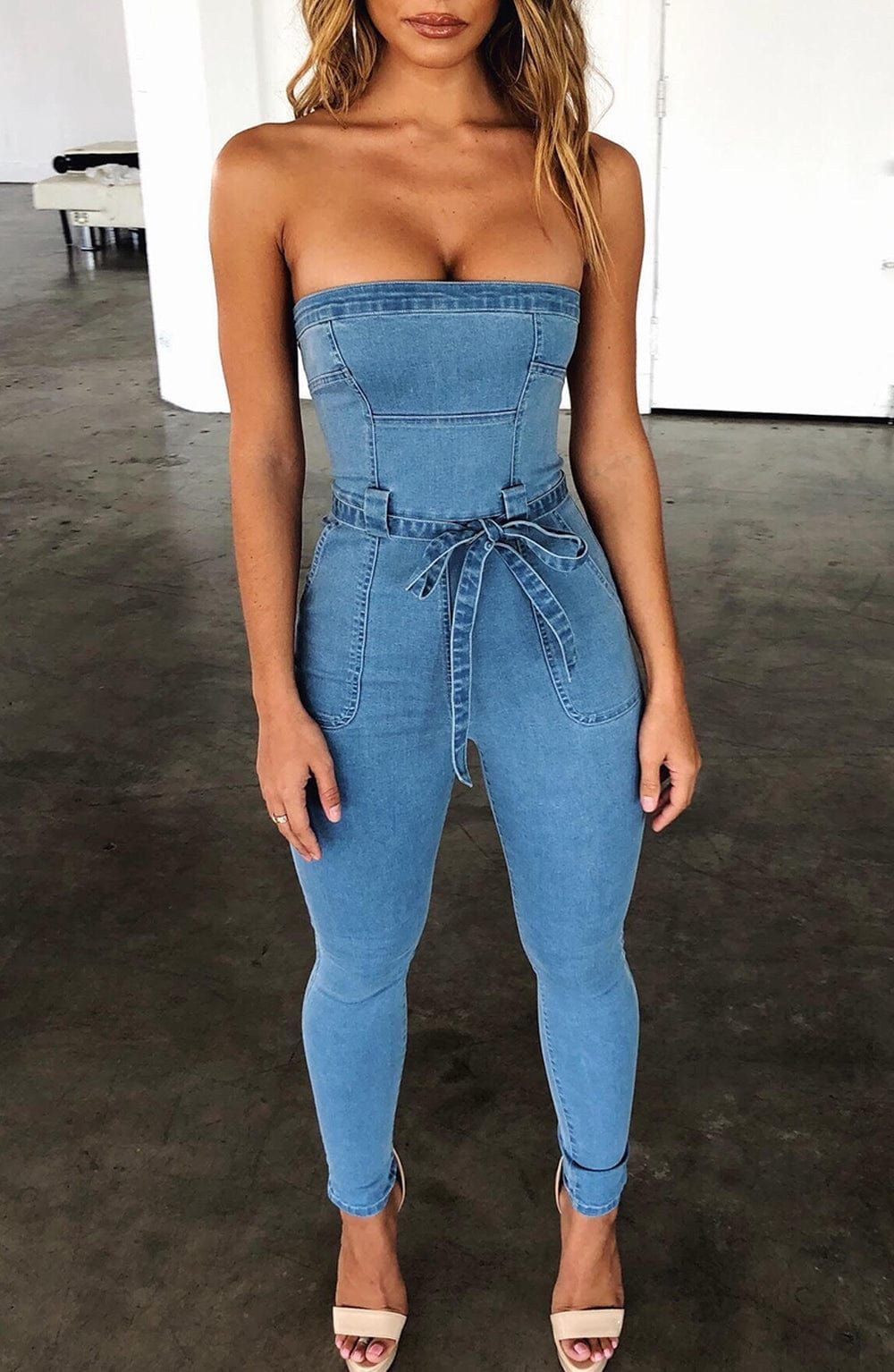 Kaylee Jumpsuit - Blue Denim sold by Babyboo Fashion product image thumbnail 5