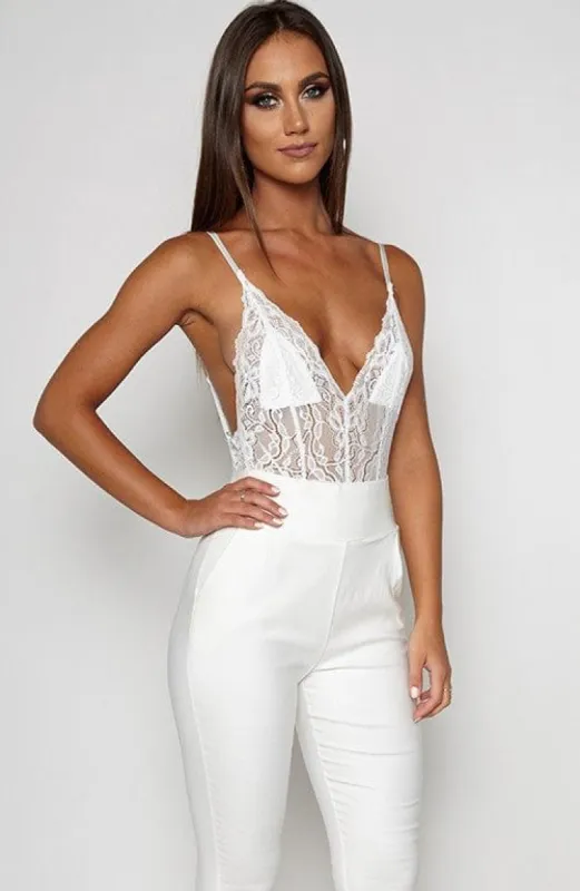 Hot Dam Lingerie Onepiece - White made by Babyboo Fashion
