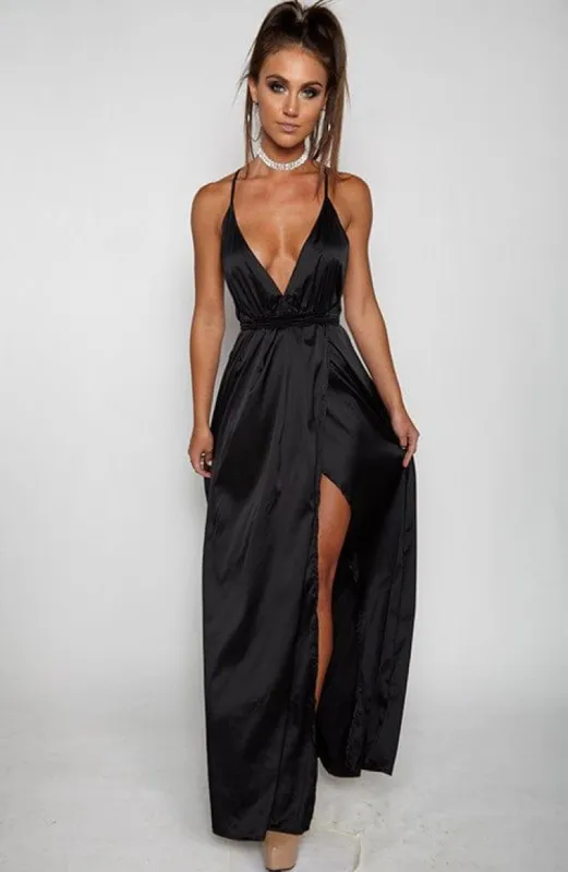 Lita Maxi Dress - Black sold by Babyboo Fashion