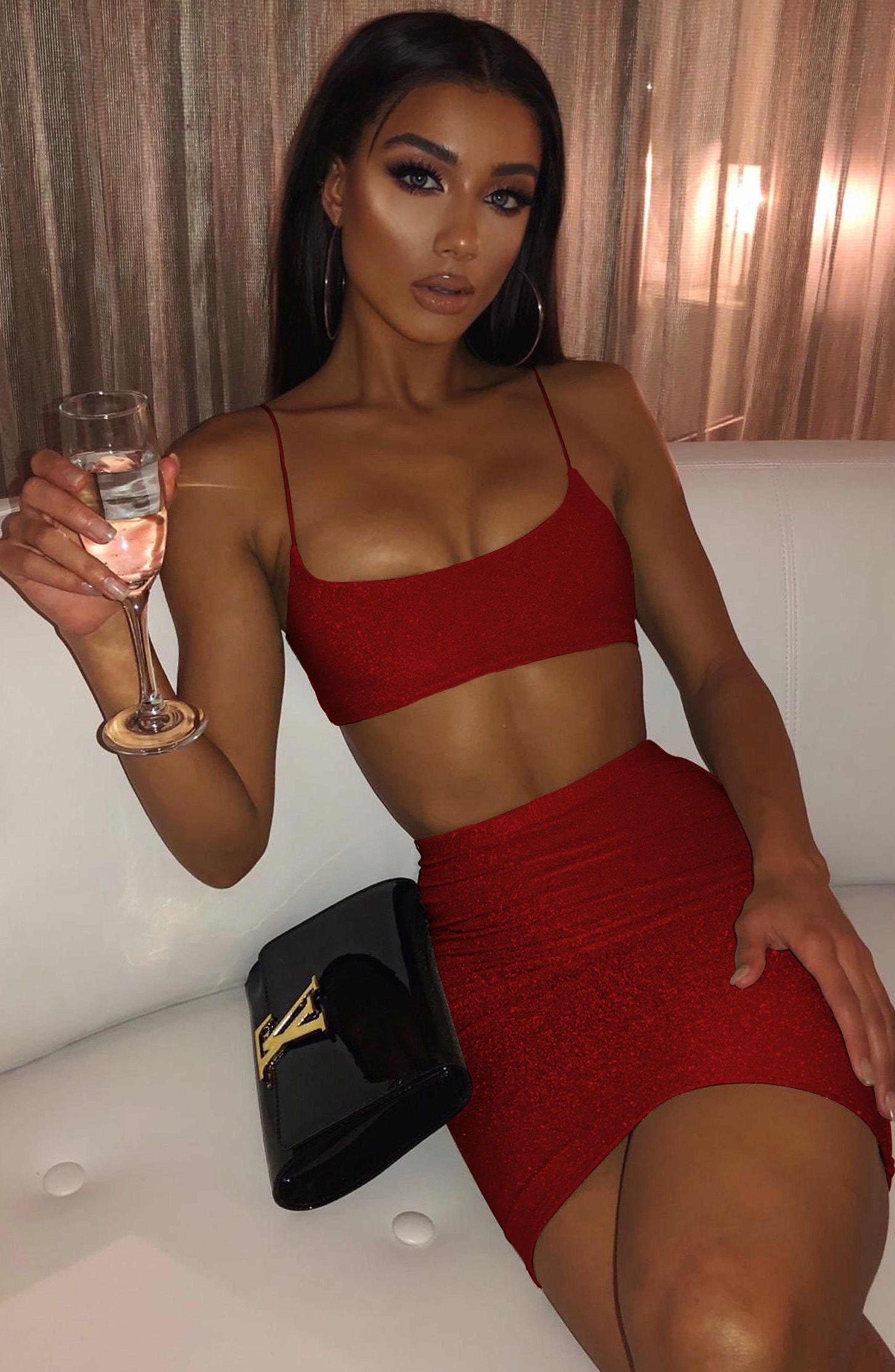 Samara Skirt - Red Sparkle sold by Babyboo Fashion product image thumbnail 4