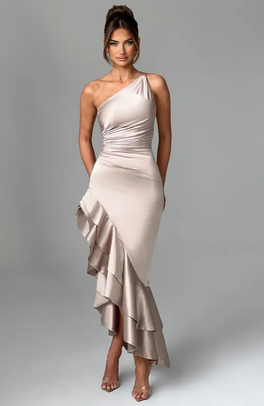 Esmeraya Maxi Dress - Champagne sold by Babyboo Fashion