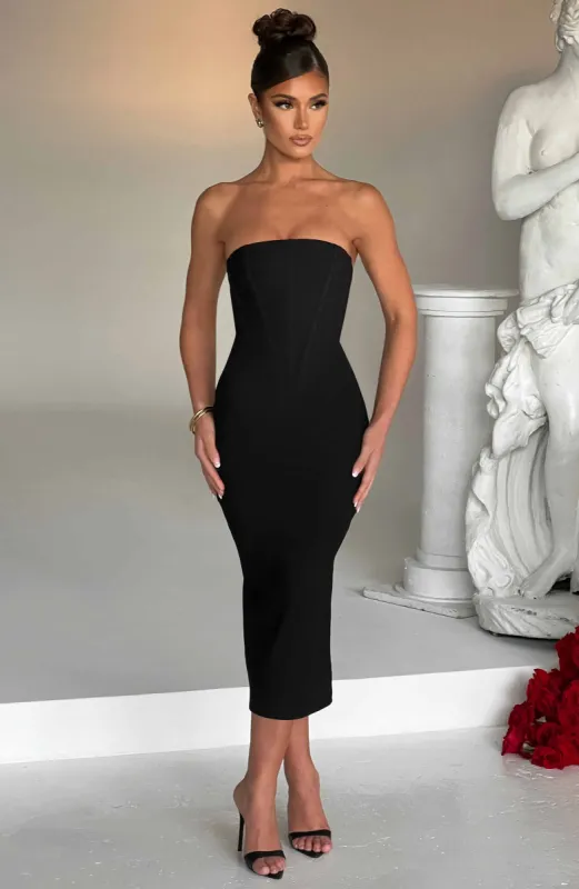 Amore Midi Dress - Black sold by Babyboo Fashion