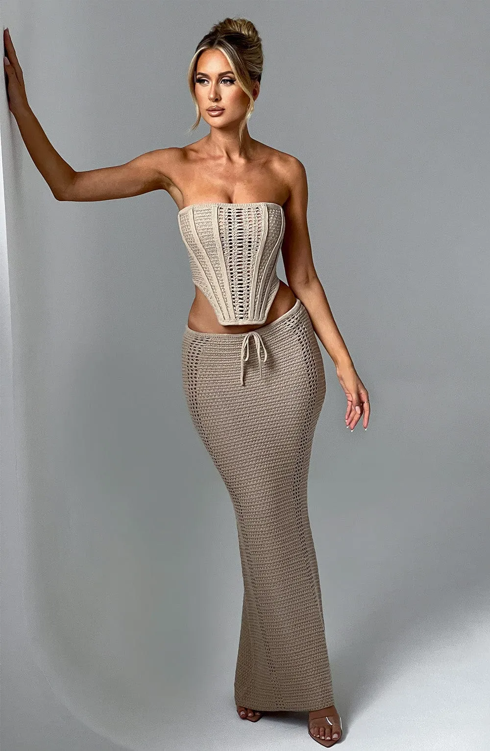 Chayenne Maxi Skirt - Beige sold by Babyboo Fashion product image thumbnail 3
