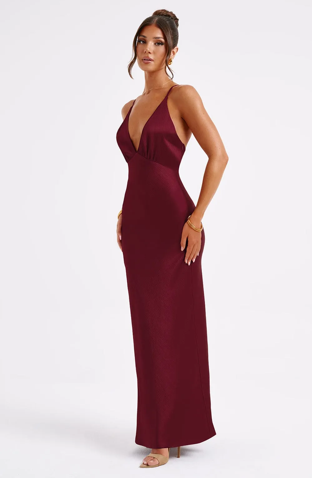 Anja Maxi Dress - Burgundy sold by Babyboo Fashion product image thumbnail 3