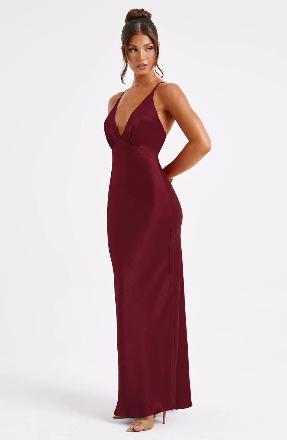 Anja Maxi Dress - Burgundy sold by Babyboo Fashion product image thumbnail 2