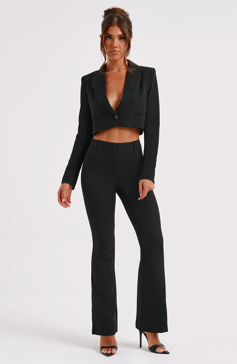 Darci Cropped Blazer - Black sold by Babyboo Fashion product image thumbnail 3