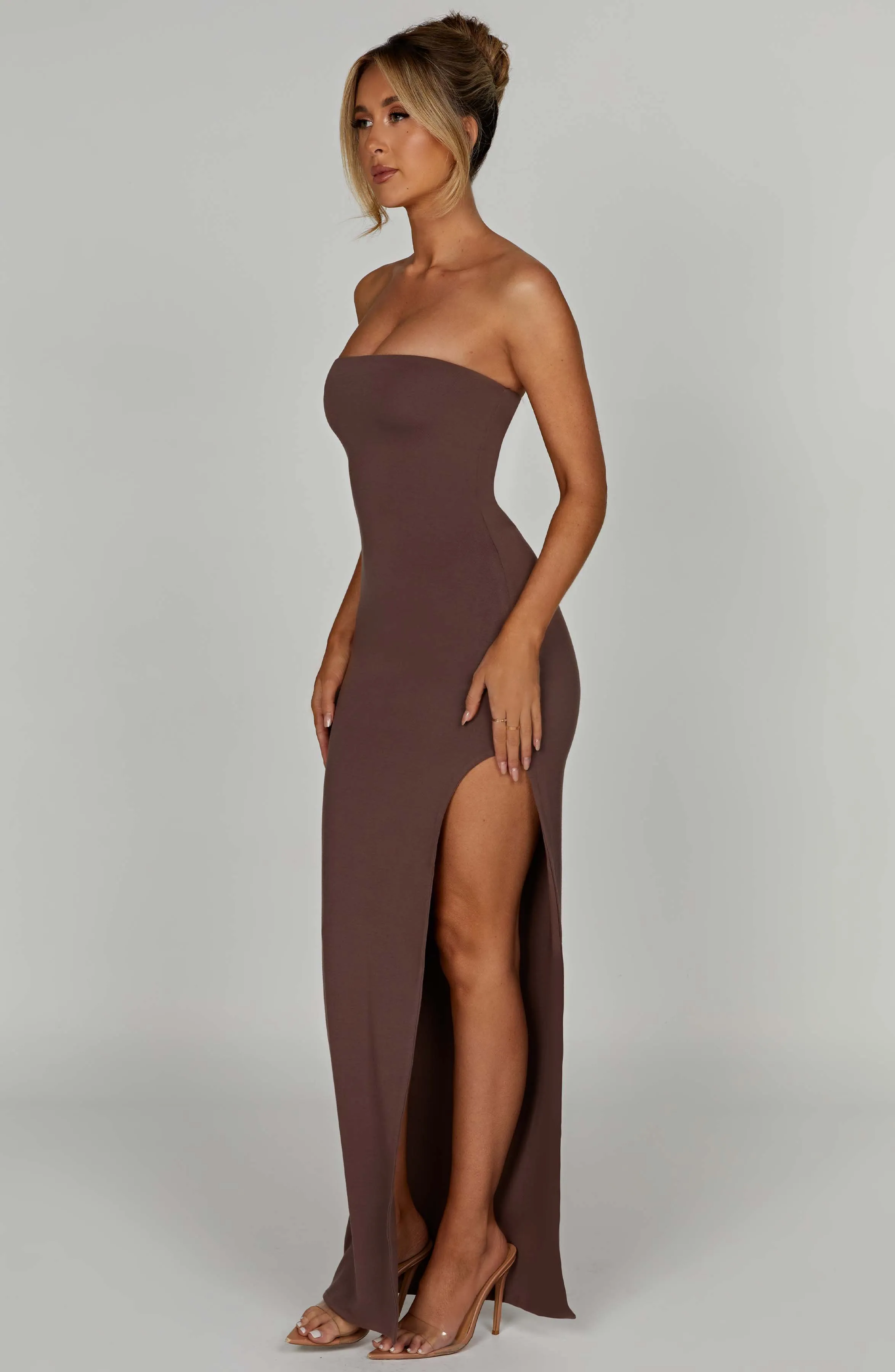 Teyana Maxi Dress - Chocolate sold by Babyboo Fashion product image thumbnail 2