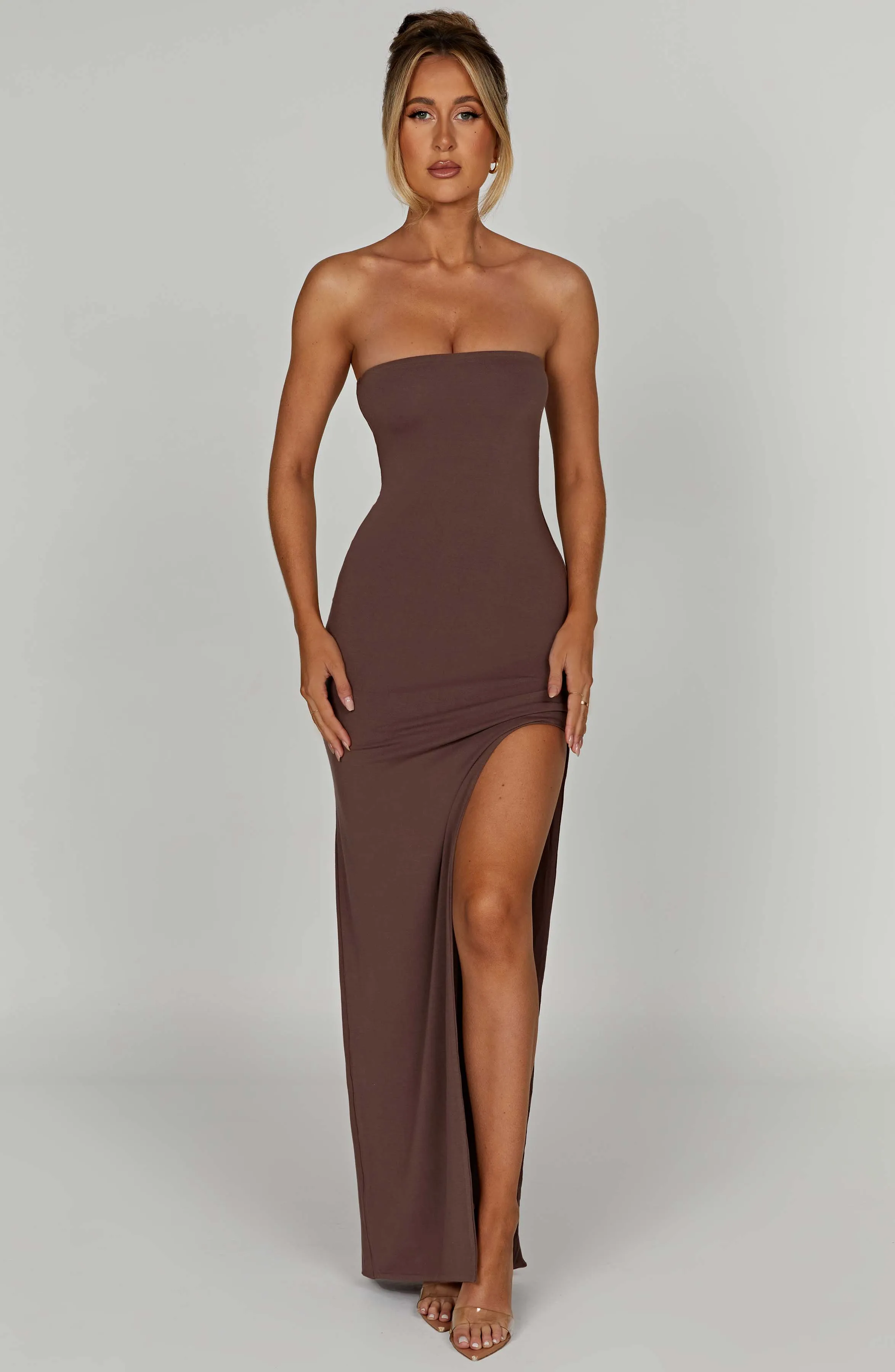 Teyana Maxi Dress - Chocolate sold by Babyboo Fashion