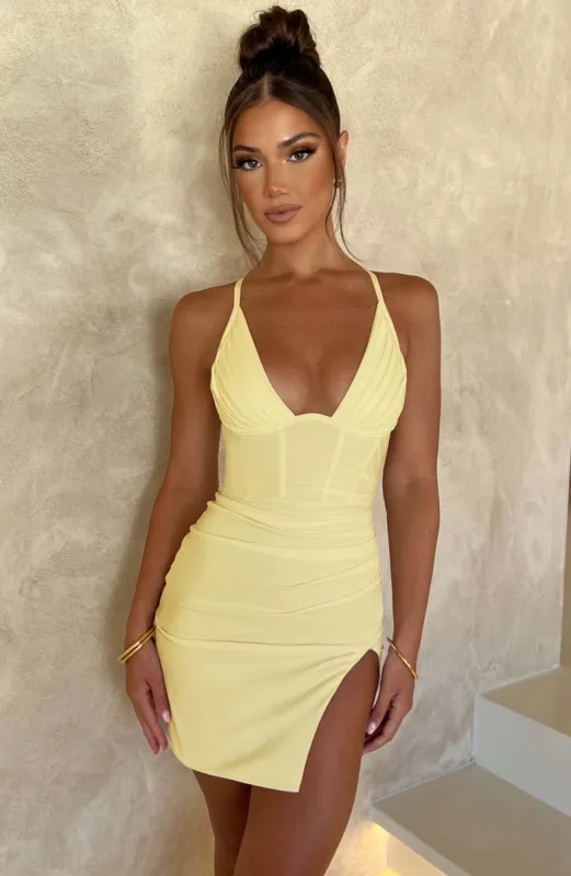 Aura Mini Dress - Lemon sold by Babyboo Fashion