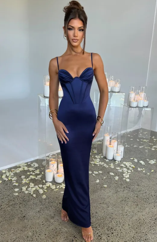 Onika Maxi Dress - Navy sold by Babyboo Fashion