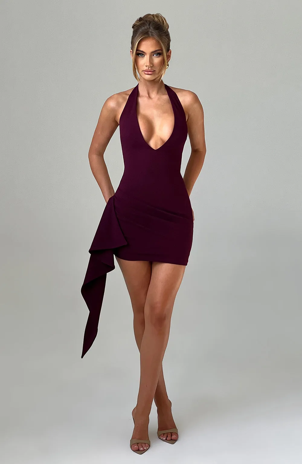 Adella Mini Dress - Cherry Lacquer sold by Babyboo Fashion product image thumbnail 4