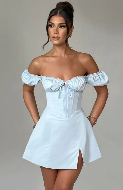 Caitlyn Mini Dress - Blue sold by Babyboo Fashion